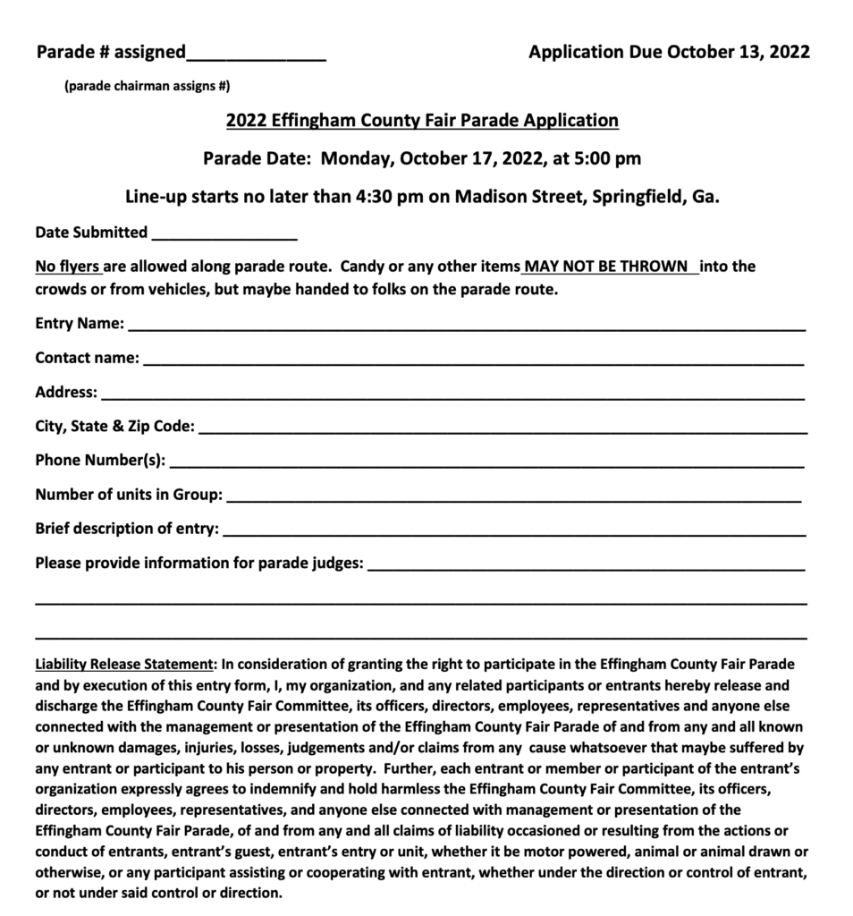 The 2022 Effingham County Fair The 2022 Effingham County Fair will be